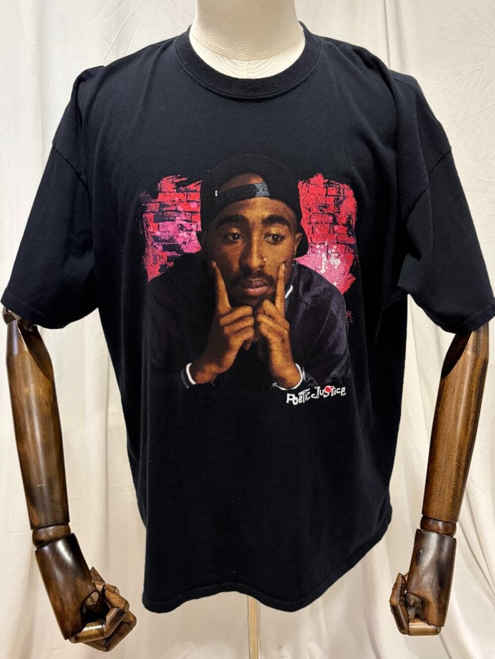 Poetic Justice Tupac Graphic T-Shirt Black XXL